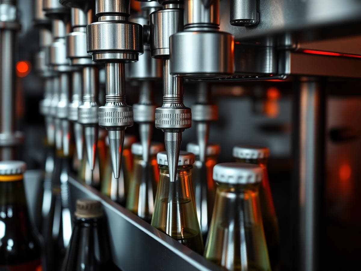 Filling & capping station close-up