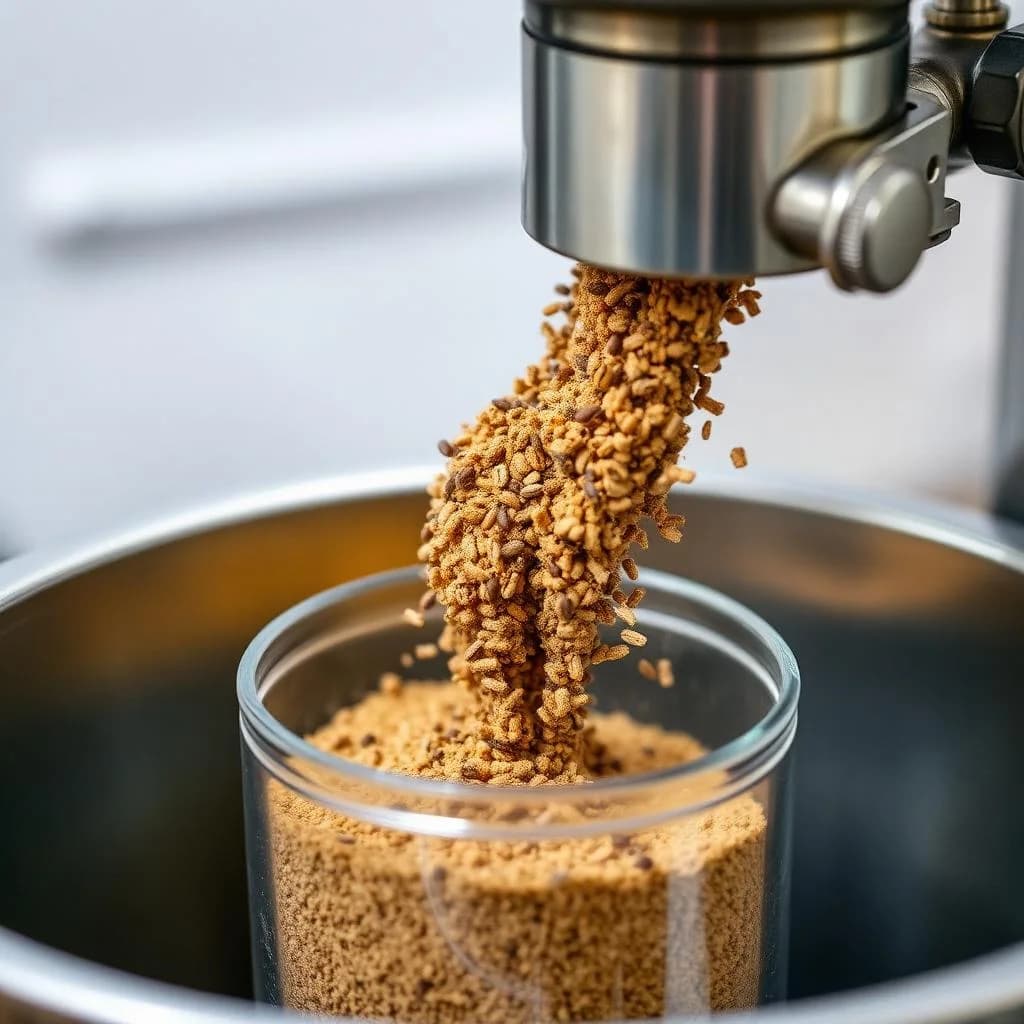 Sample blended product / batch discharge
