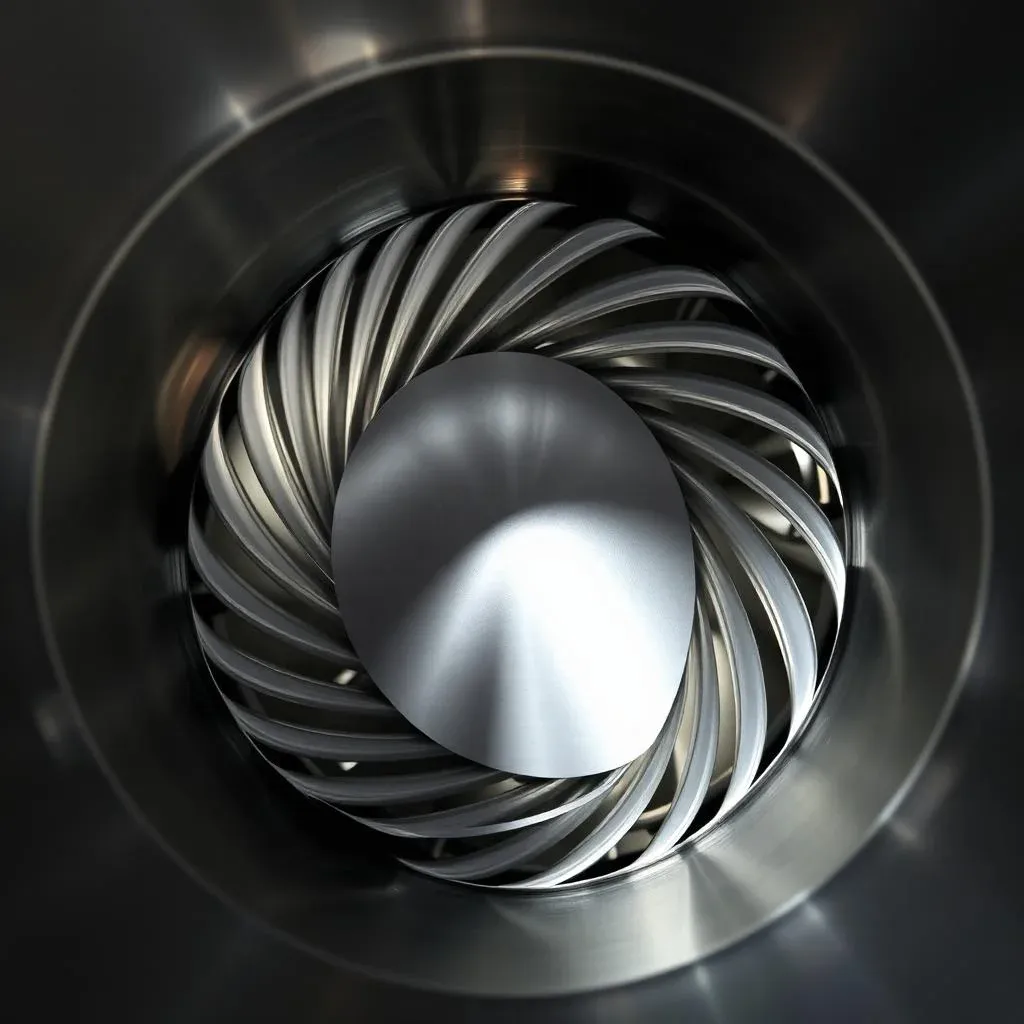 Dual helical ribbon agitator close-up