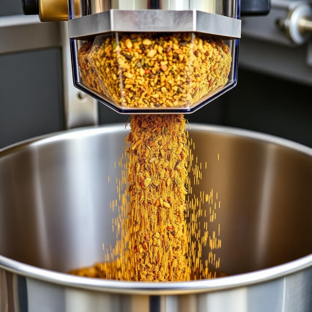 Sample blended product / batch discharge
