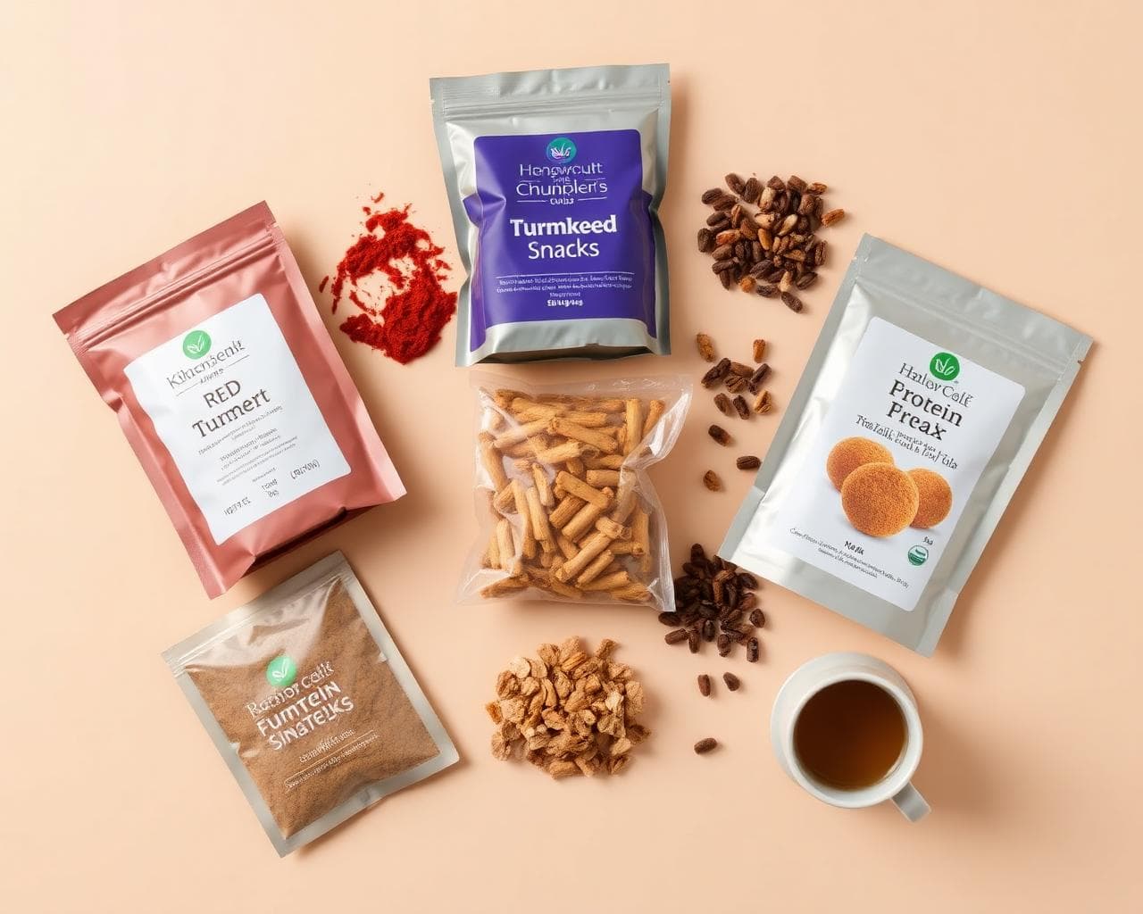 Sample small-batch pouches